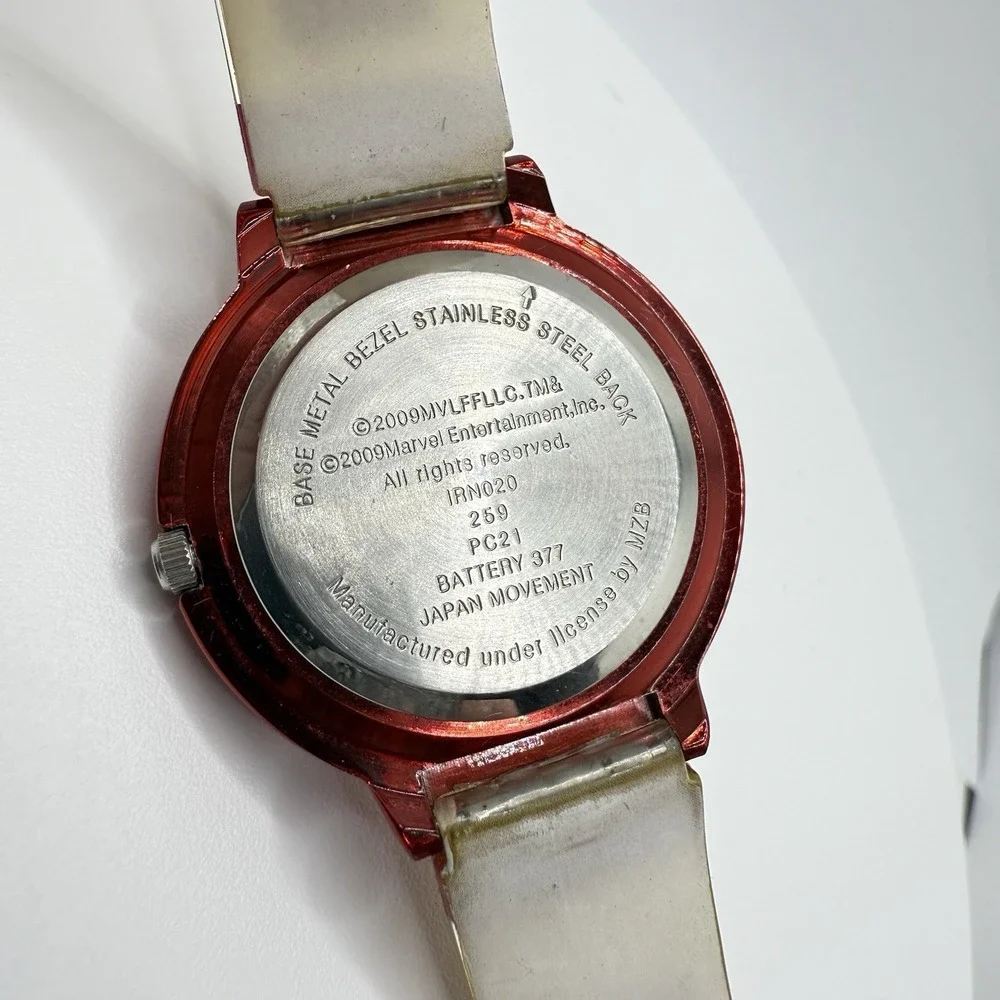 Rare! IRON MAN Watch Red Yellow Avengers Comics Collectibles 2009 NEW BATTERY